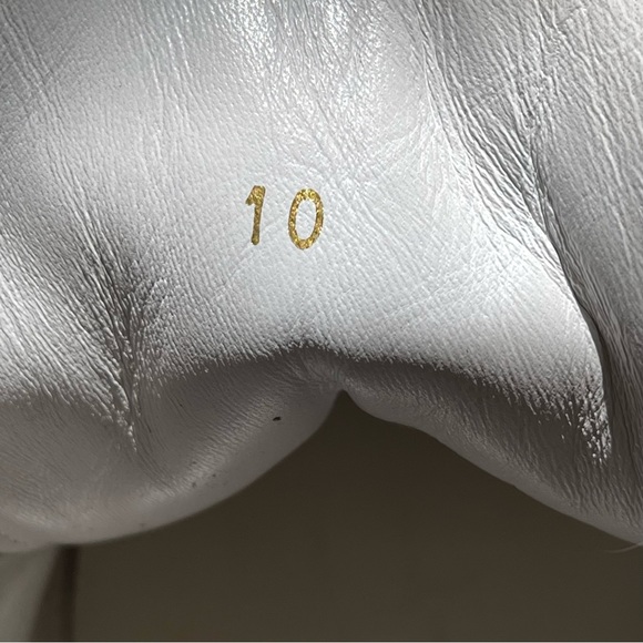 Freda Salvador Mikey Croc Embossed Leather Sneakers Neutral Combo Size 10 - Picture 11 of 13